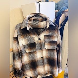 Women plaid shirt (warm) size S